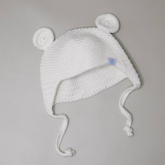 BEBA BEAN Other - NEW BEBA BEAN unisex - crochet bear toque hat in ivory